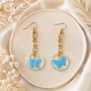 Boucles d'oreilles "Papillon Bleu"