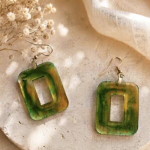 Boucles d'oreilles "Fôret Emeraude"