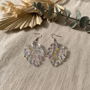 Boucles d'oreilles "Monstera Tropicale"
