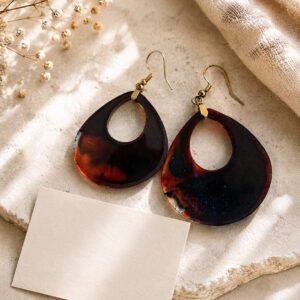 Boucles d'oreilles "Eclipse Rubis"